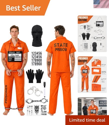 Unisex orange jail convict - unisex,